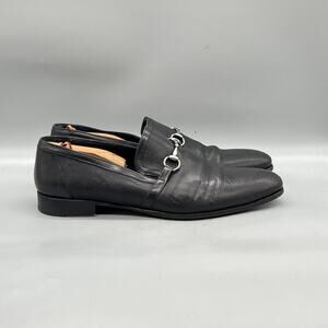 Mezlan Shoes Mens 11.5 Black Leather Horsebit Loafers Slip On Dress Pointed Toe